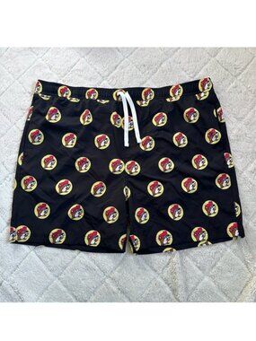 Buc-cee's | Black And Yellow Logo Swim Trunks | Size 2X